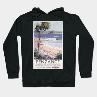 Penzance, Cornwall - Vintage Railway Travel Poster - 1955 Hoodie